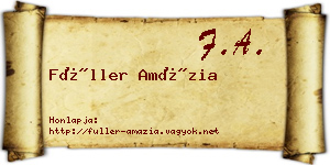Füller Amázia névjegykártya